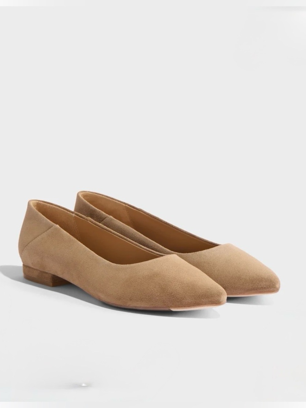 Nisolo Women's Pointed-Toe Flats in Taupe